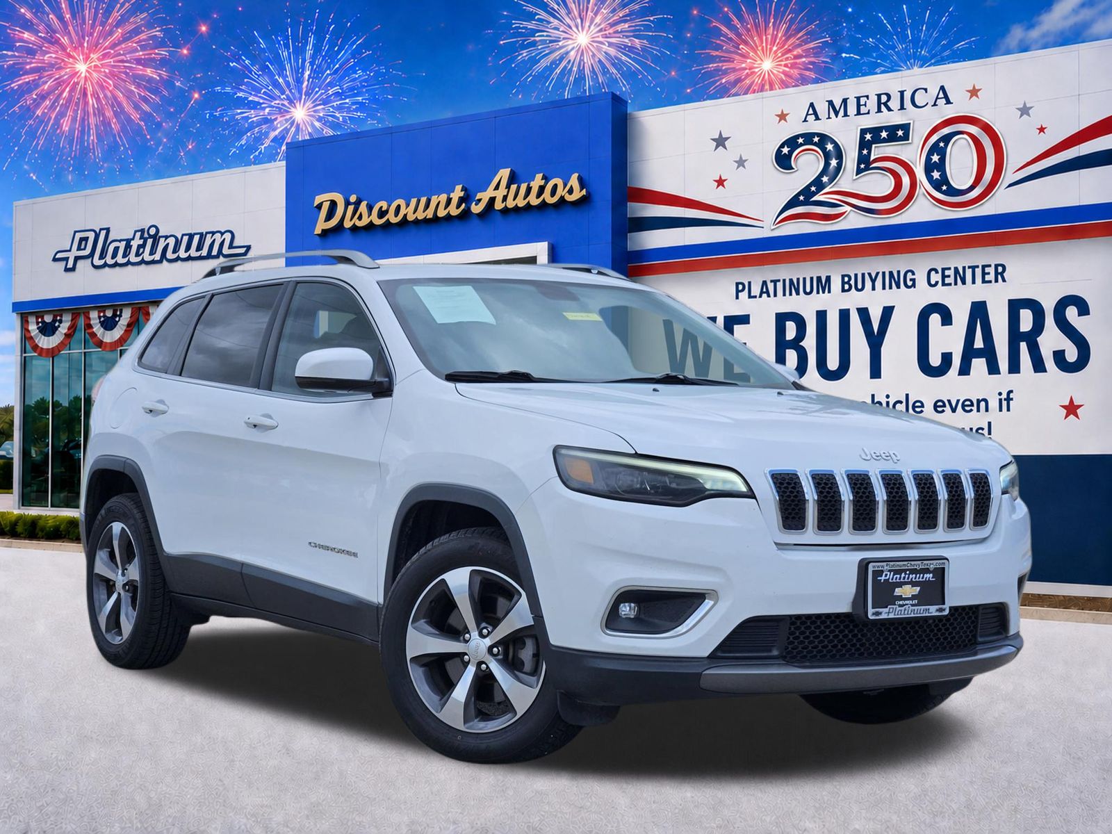 Bright White Clearcoat 2019 Jeep Cherokee SUV / Crossover Four-Wheel Drive 9-Speed Automatic