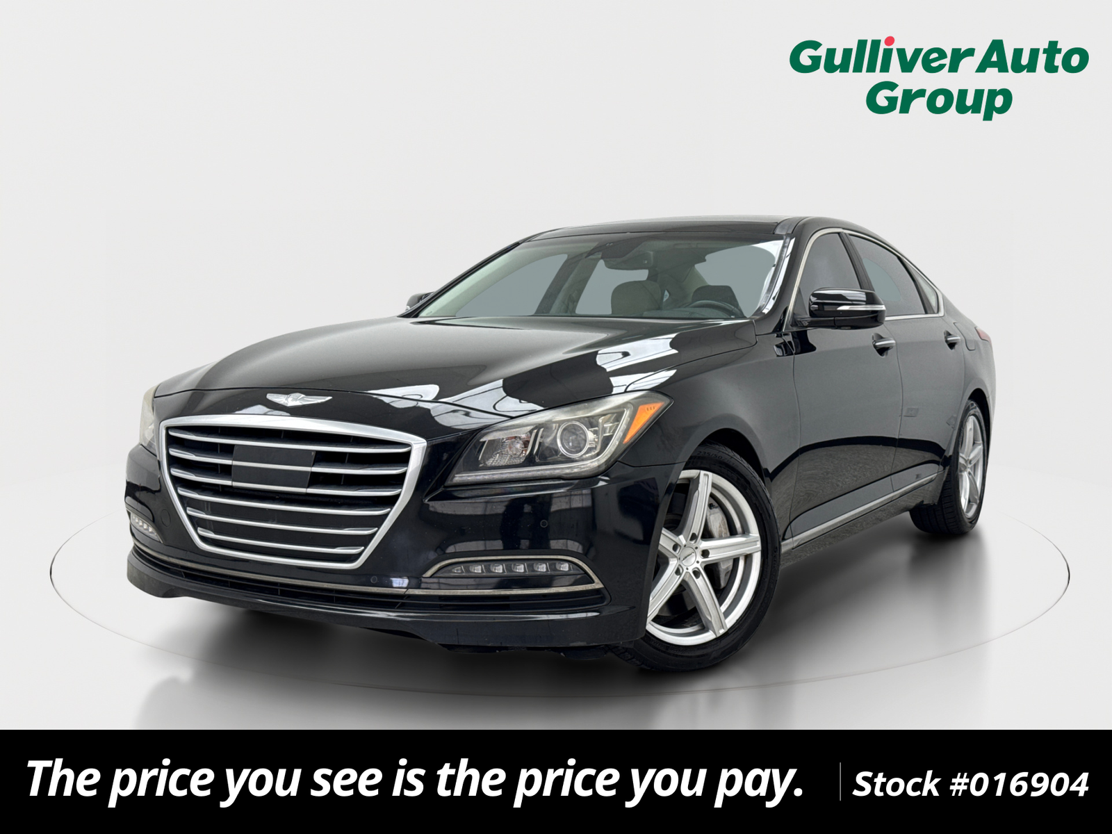 Caspian Black 2015 Hyundai Genesis 5.0 Ultimate AWD Sedan 8-Speed Automatic