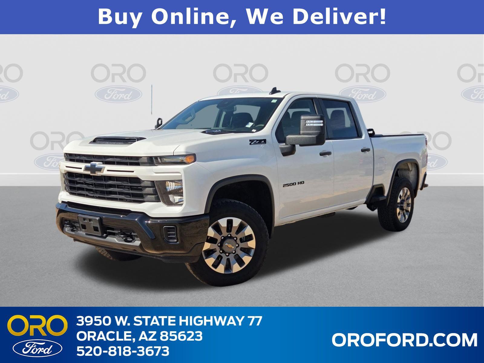 Summit White 2024 Chevrolet Silverado 2500HD Pickup Truck Four-Wheel Drive Automatic
