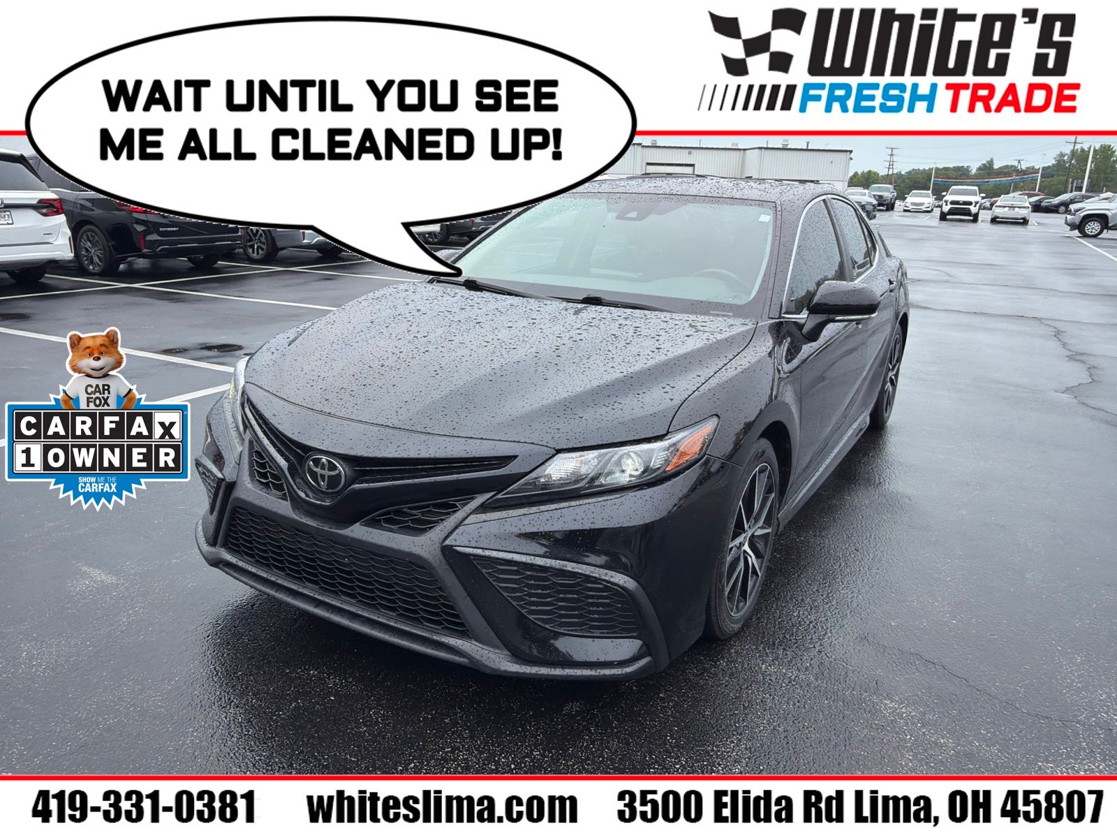 Midnight Black Metallic 2022 Toyota Camry Sedan Front-Wheel Drive 8-Speed Automatic
