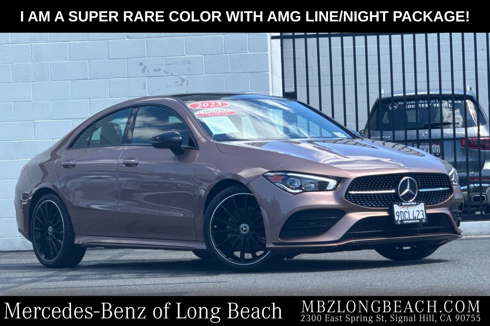 Rose Gold Metallic 2023 Mercedes-Benz CLA 250 FWD Coupe Front-Wheel Drive 7-Speed Automatic