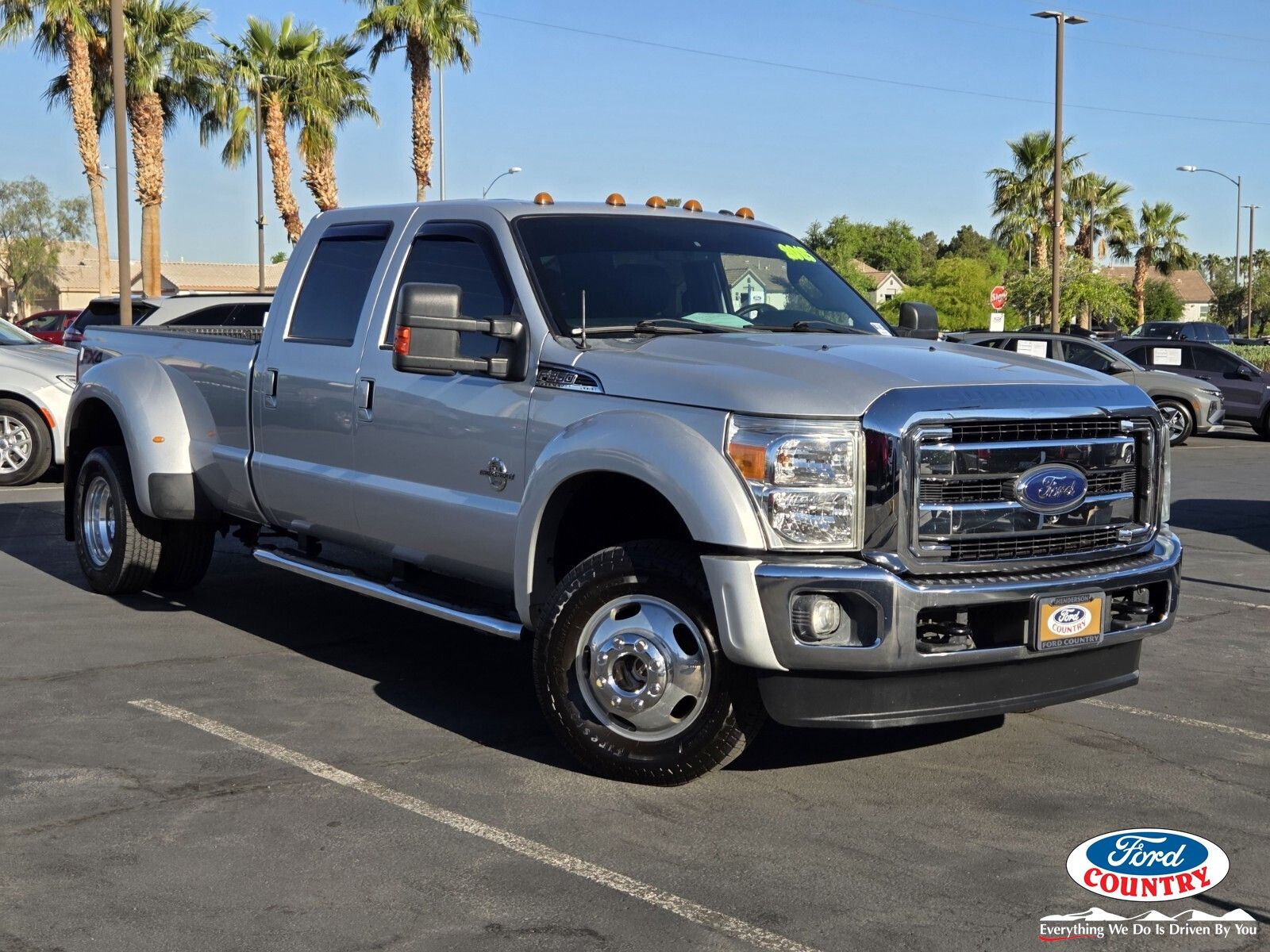 Ingot Silver Metallic 2015 Ford F-350 Super Duty Lariat Crew Cab LB DRW 4WD Pickup Truck Four-Wheel Drive 6-Speed Automatic