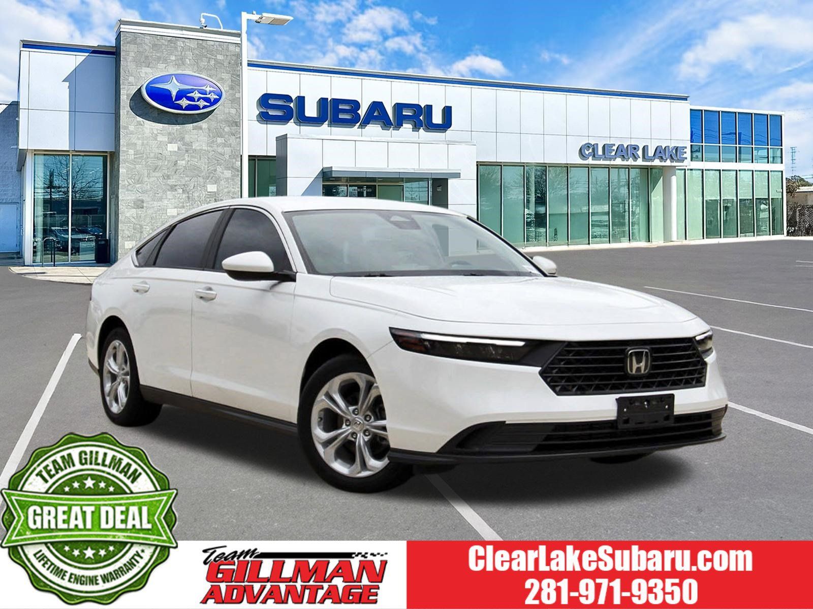 Platinum White Pearl 2024 Honda Accord LX FWD Sedan Front-Wheel Drive Continuously Variable Transmission