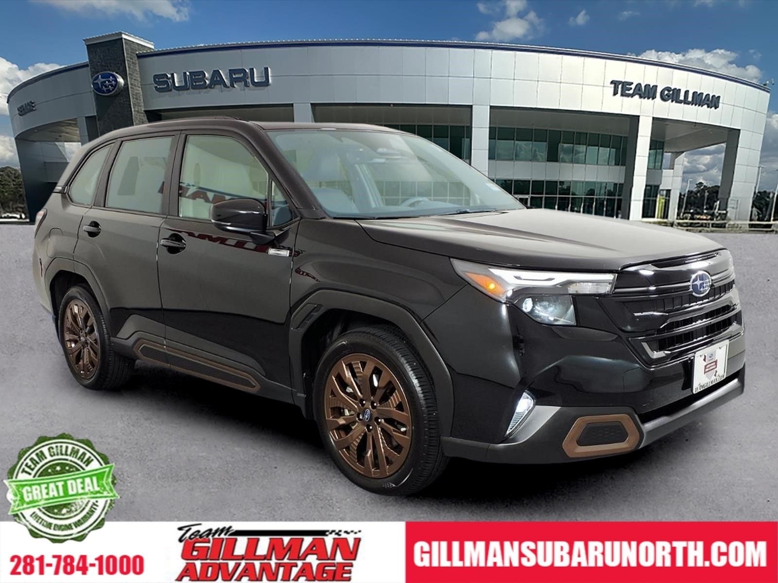 Crystal Black Silica 2025 Subaru Forester Hybrid SUV / Crossover All-Wheel Drive Continuously Variable Transmission