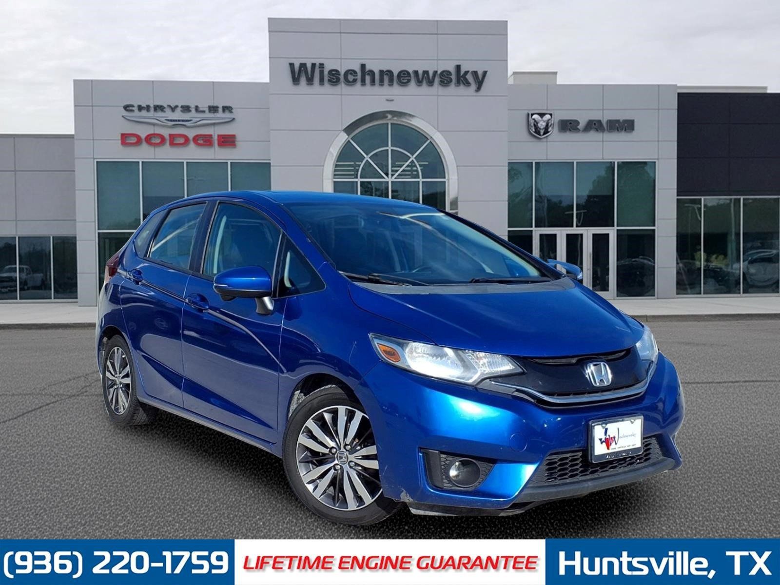 Blue 2016 Honda Fit Hatchback Front-Wheel Drive Continuously Variable Transmission