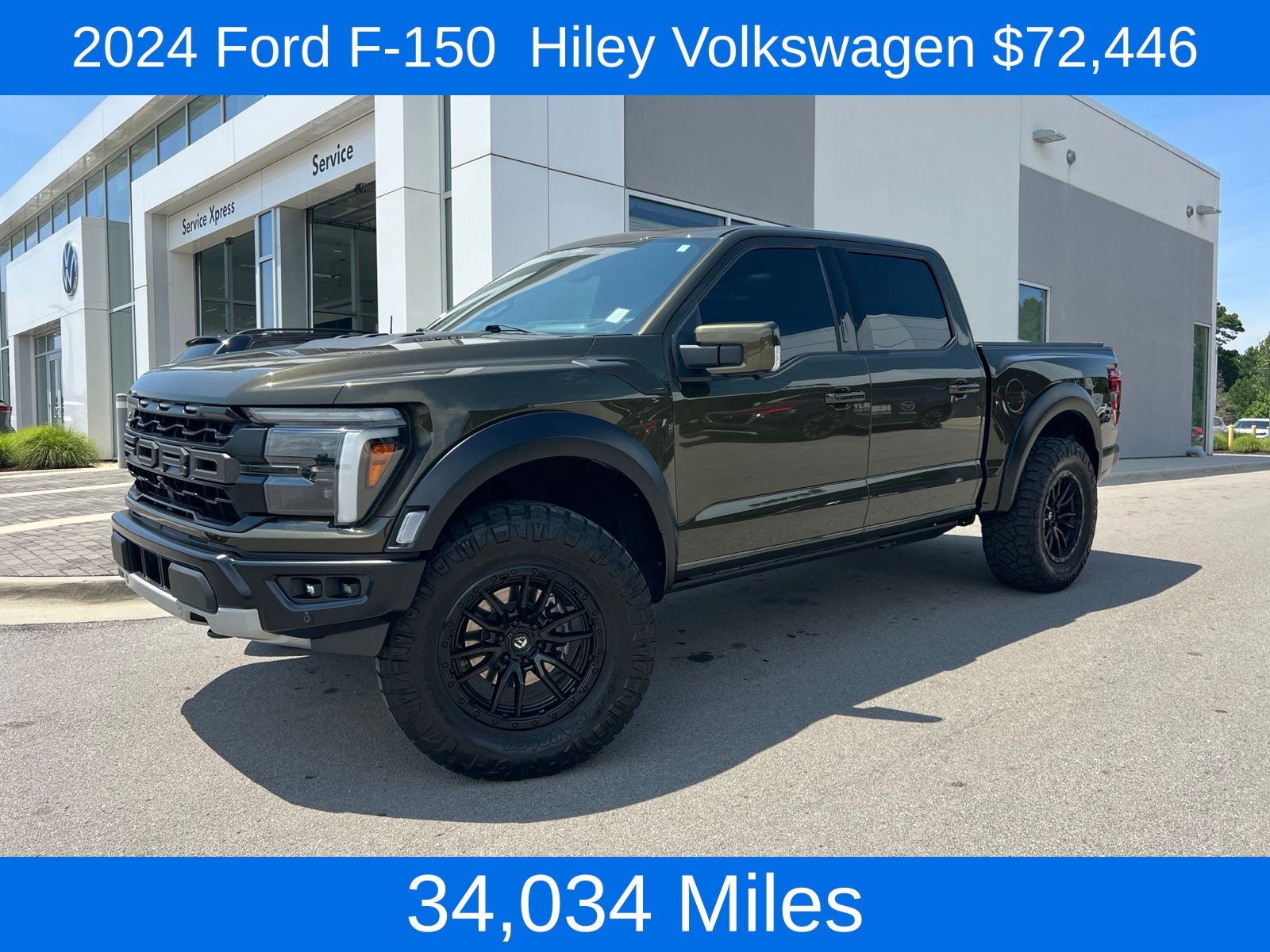 Green 2024 Ford F-150 Pickup Truck Four-Wheel Drive Automatic