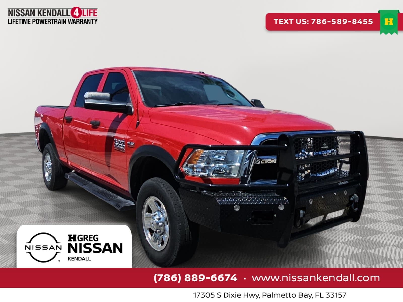 Flame Red Clearcoat 2018 RAM 2500 Pickup Truck Four-Wheel Drive 6-Speed Automatic