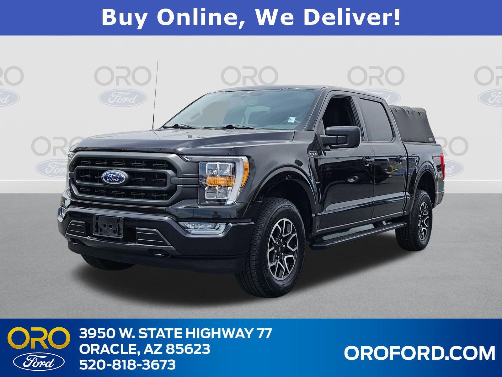 Black Metallic 2023 Ford F-150 XLT SuperCrew 4WD Pickup Truck Four-Wheel Drive Automatic