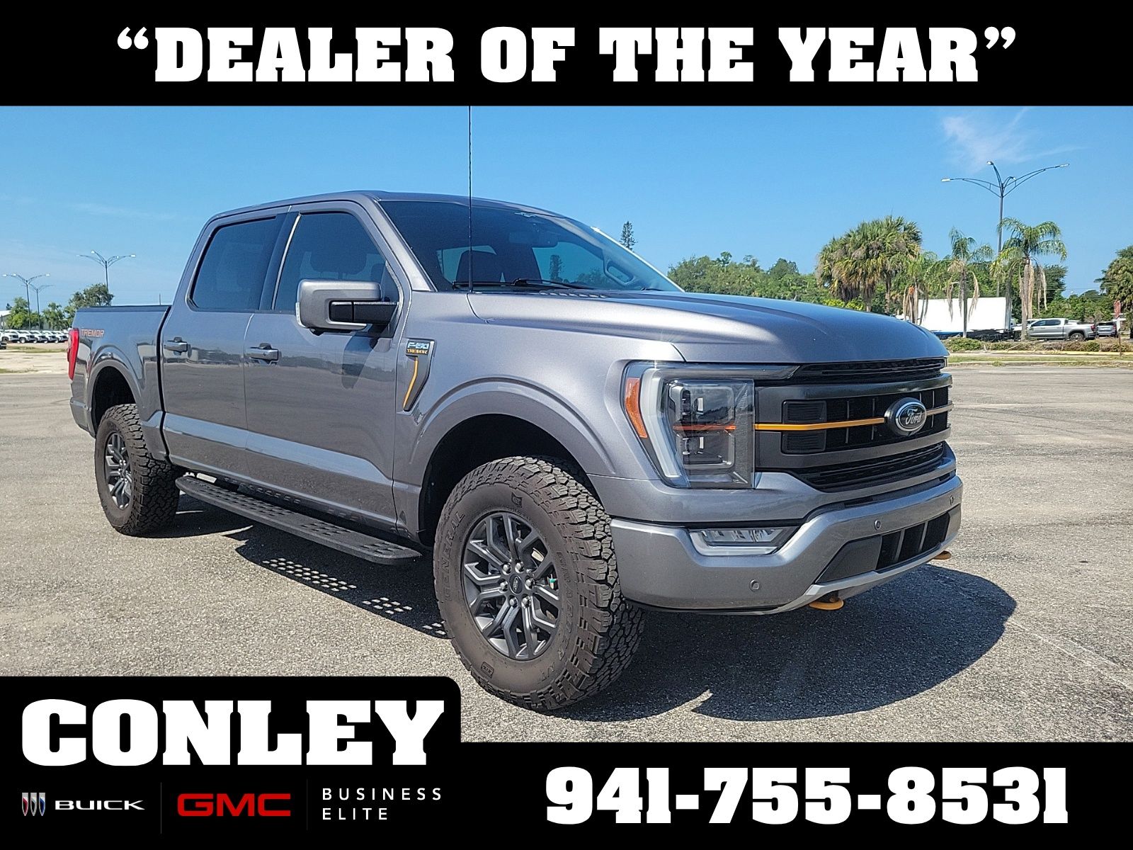 Gray Metallic 2023 Ford F-150 Pickup Truck Four-Wheel Drive Automatic