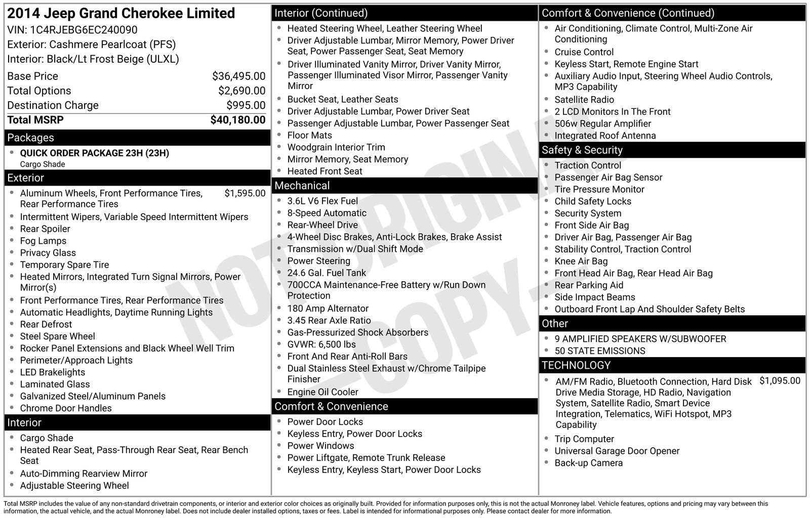 Used Car 2014 Jeep Grand Cherokee  Limited For Sale Under $15,000 In Austin, Texas
