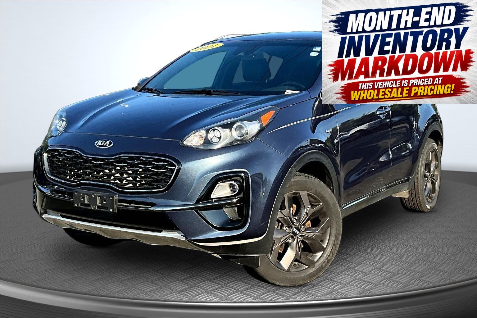 Pacific Blue 2021 Kia Sportage SUV / Crossover All-Wheel Drive 6-Speed Automatic Overdrive
