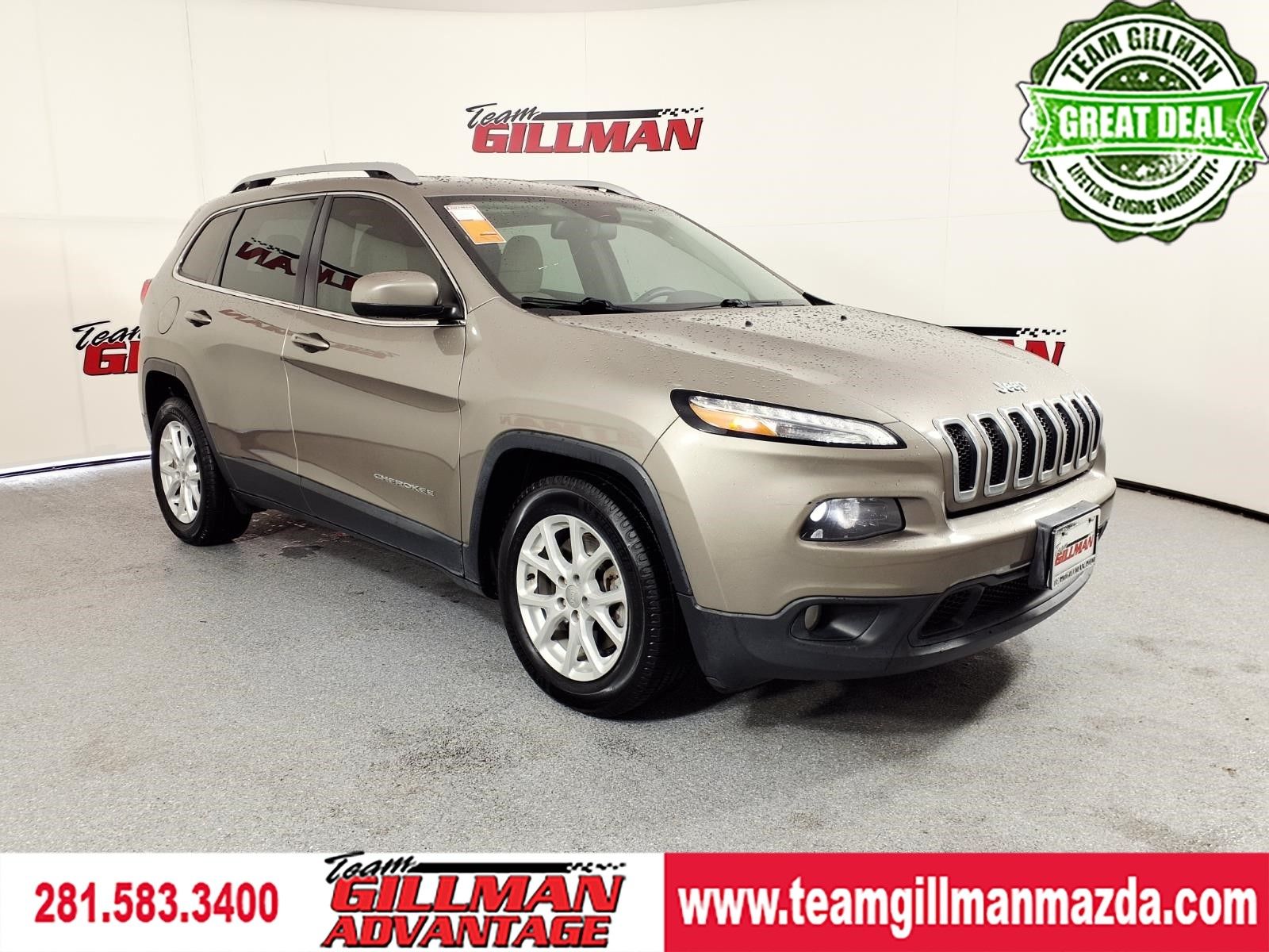 Light Brownstone Pearlcoat 2017 Jeep Cherokee Latitude FWD SUV / Crossover Front-Wheel Drive 9-Speed Automatic