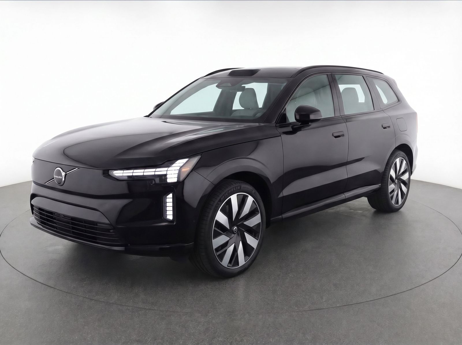 Onyx Black Metallic 2025 Volvo EX90 Twin Ultra 7-Passenger eAWD SUV / Crossover All-Wheel Drive 1-Speed Automatic