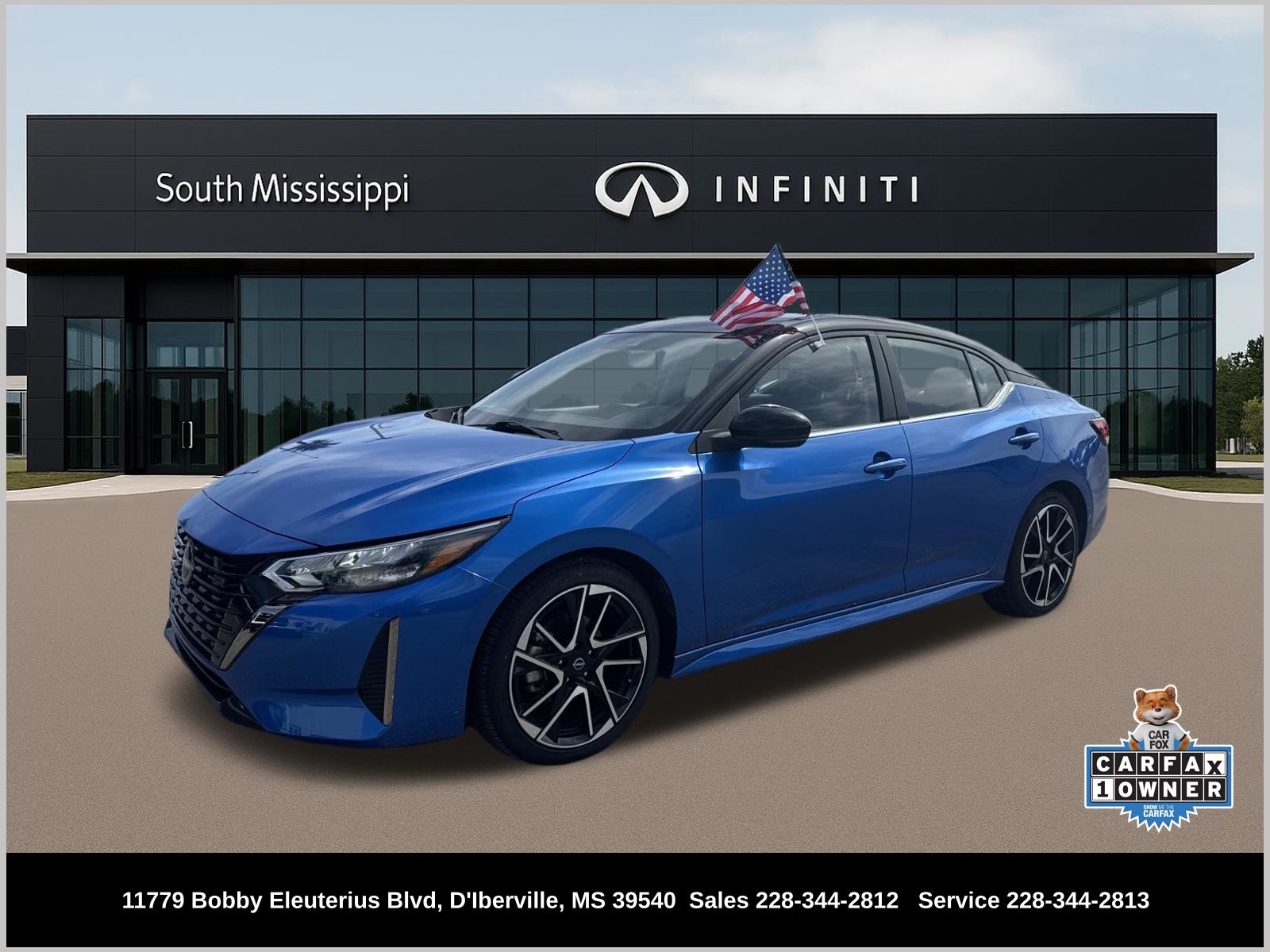 Electric Blue Metallic/Super Black 2025 Nissan Sentra Sedan Front-Wheel Drive Continuously Variable Transmission