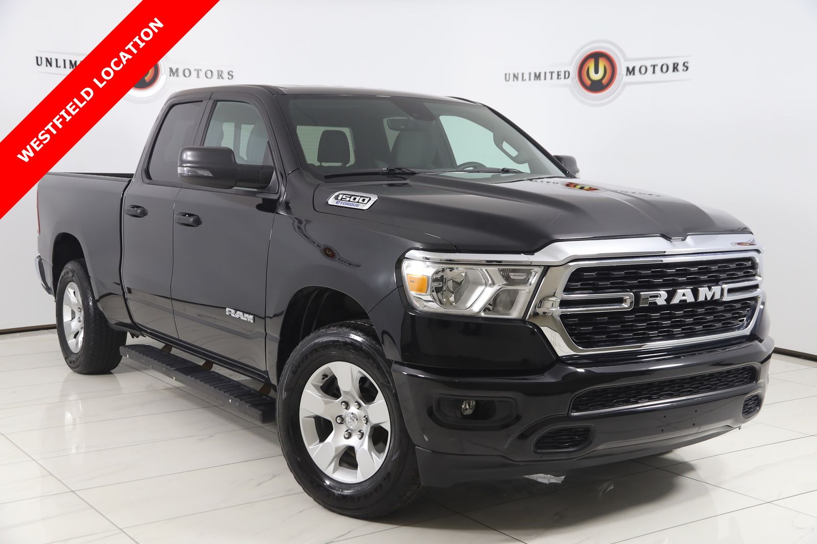 Diamond Black Crystal Pearlcoat 2024 RAM 1500 Big Horn Quad Cab 4WD Pickup Truck Four-Wheel Drive 8-Speed Automatic