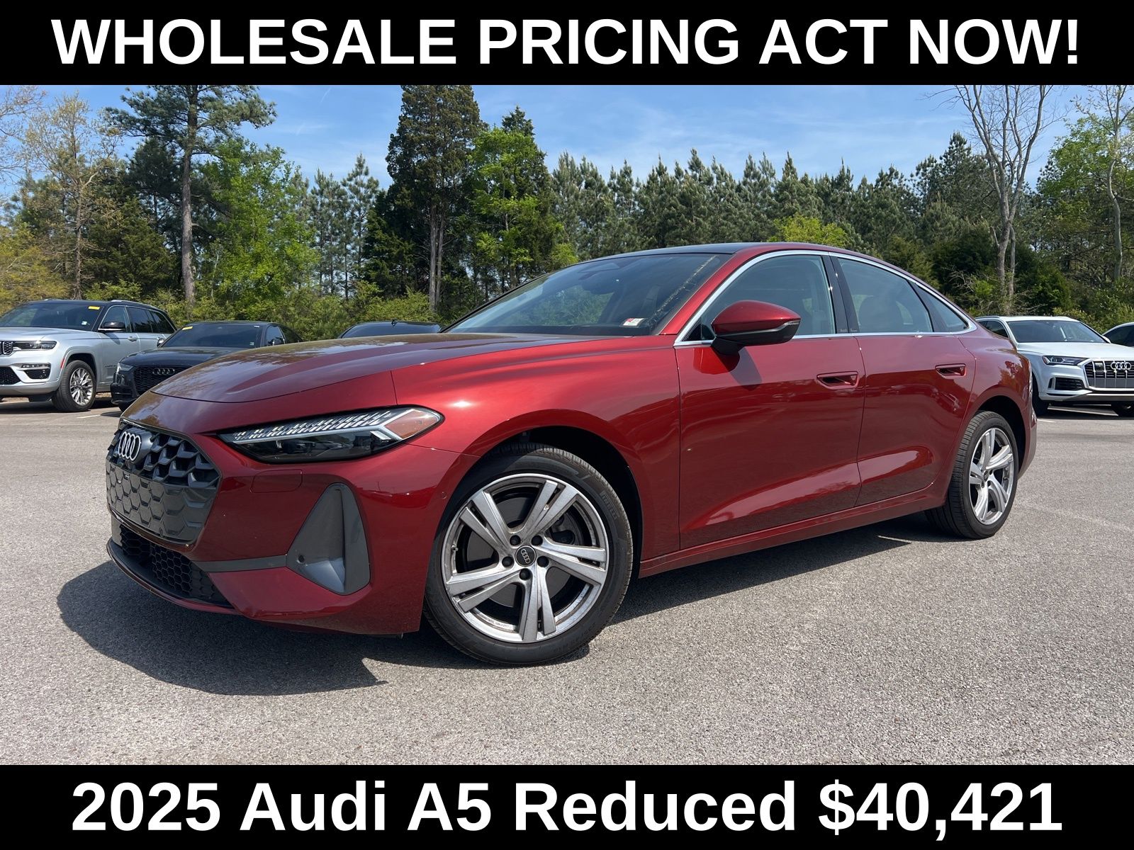 Grenadine Red Metallic 2025 Audi A5 Sedan All-Wheel Drive 7-Speed Automatic