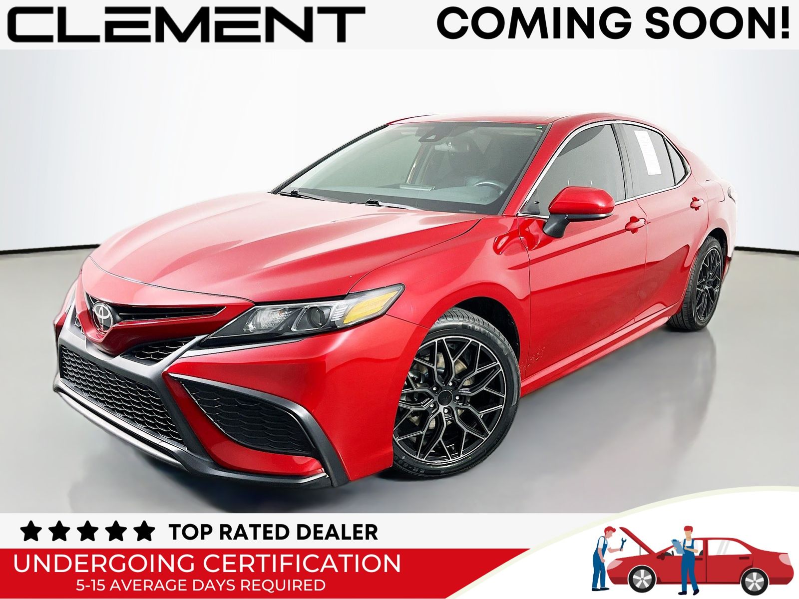Supersonic Red 2021 Toyota Camry SE FWD Sedan Front-Wheel Drive 8-Speed Automatic