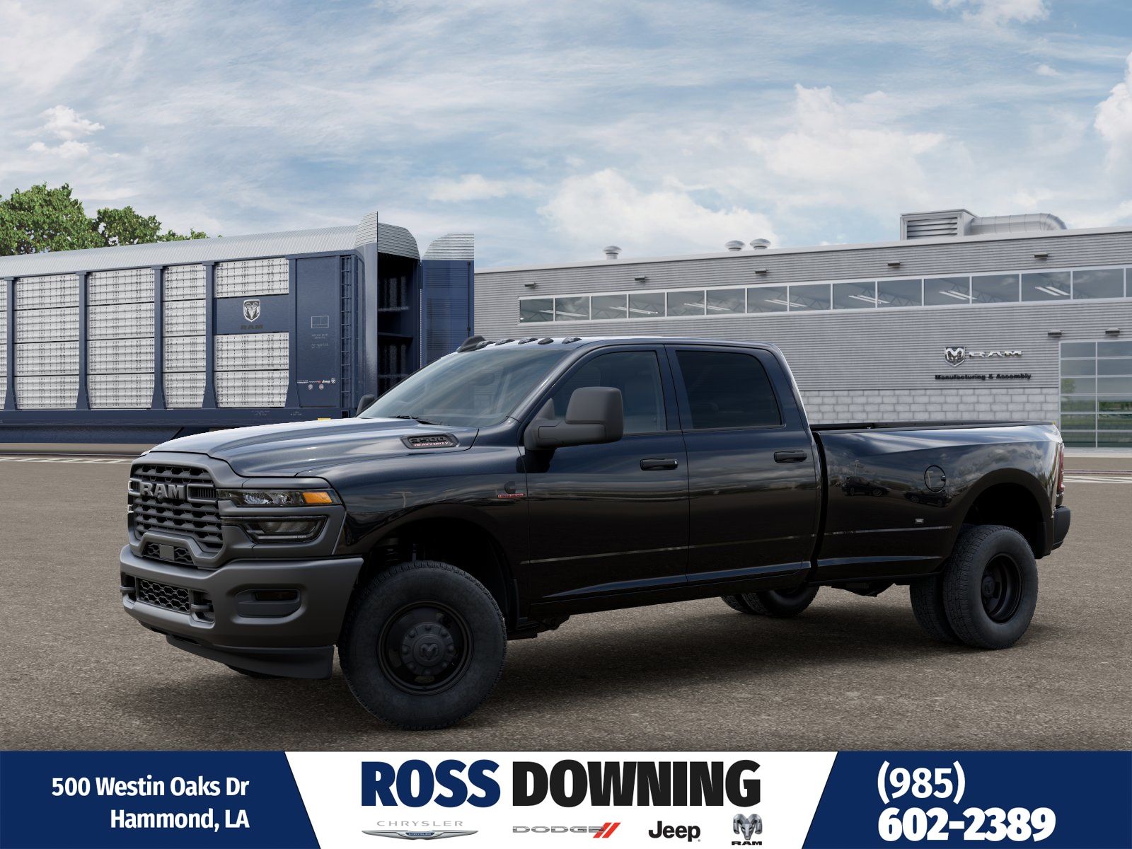 Diamond Black Crystal Pearlcoat 2026 RAM 3500 Tradesman Crew Cab LB DRW 4WD Pickup Truck Four-Wheel Drive 8-Speed Automatic