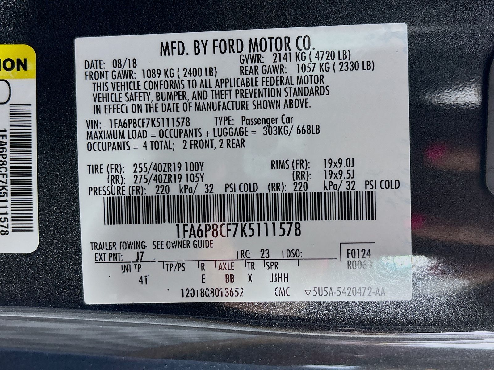 Used 2019 Ford Mustang GT Premium For Sale in OLIVE BRANCH, MS
