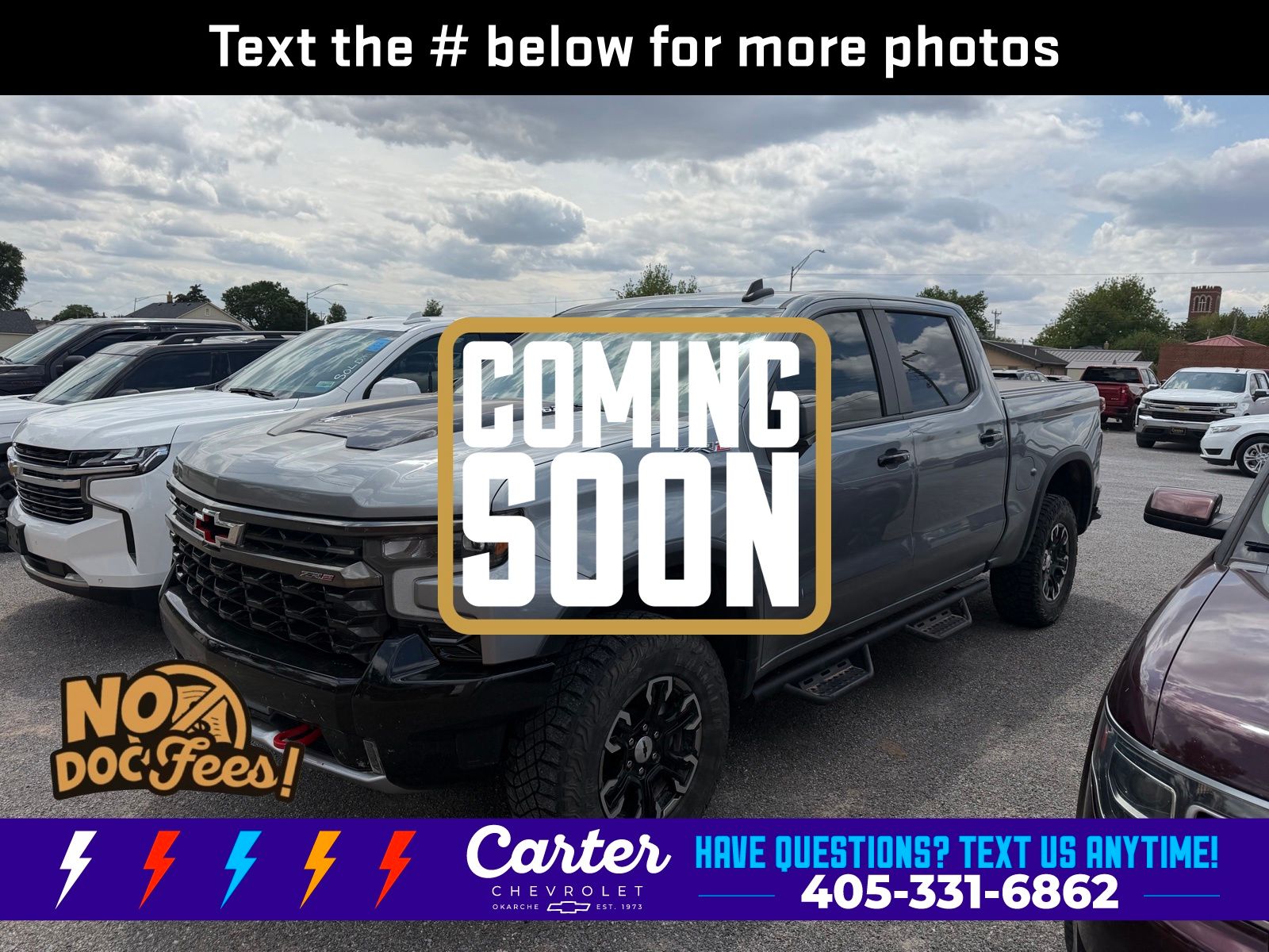 Sterling Gray Metallic 2023 Chevrolet Silverado 1500 ZR2 Crew Cab 4WD Pickup Truck Four-Wheel Drive Automatic