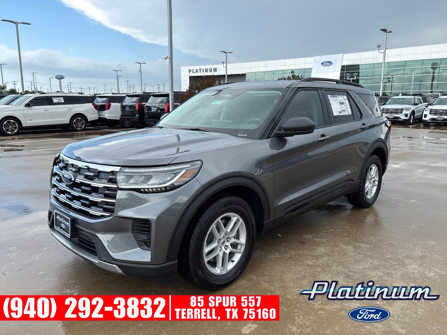 Carbonized Gray Metallic 2026 Ford Explorer SUV / Crossover Rear-Wheel Drive Automatic