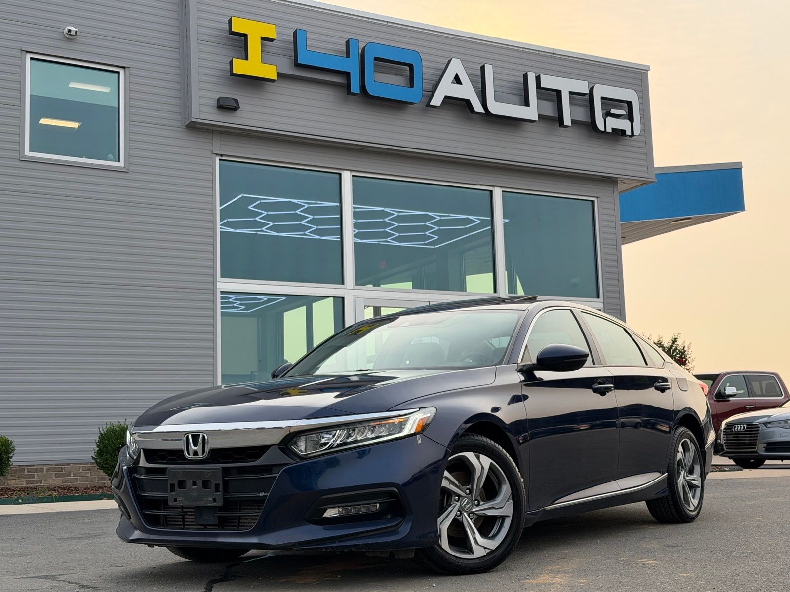 Blue 2019 Honda Accord Sedan Front-Wheel Drive Continuously Variable Transmission