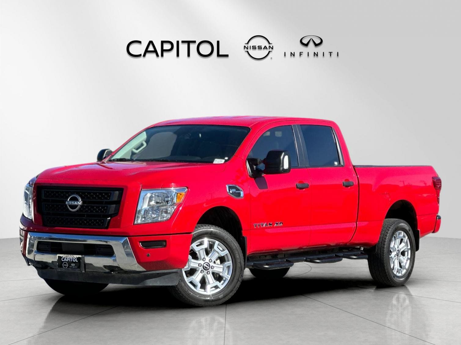 Red Alert 2024 Nissan Titan Pickup Truck  9-Speed Automatic