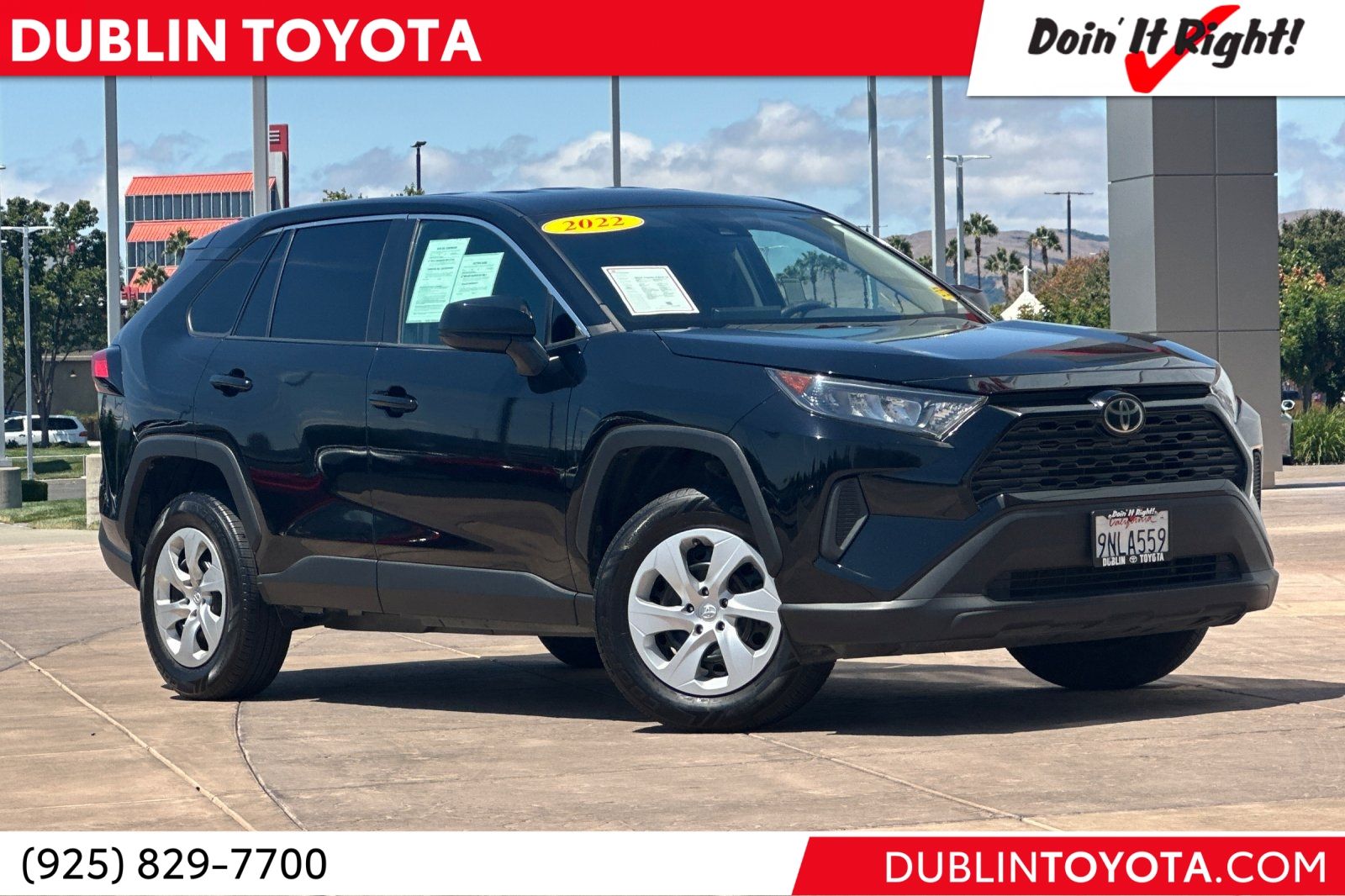 Midnight Black Metallic 2022 Toyota RAV4 SUV / Crossover Front-Wheel Drive 8-Speed Automatic