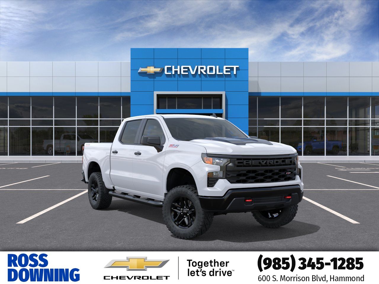 Summit White 2026 Chevrolet Silverado 1500 Pickup Truck Four-Wheel Drive Automatic