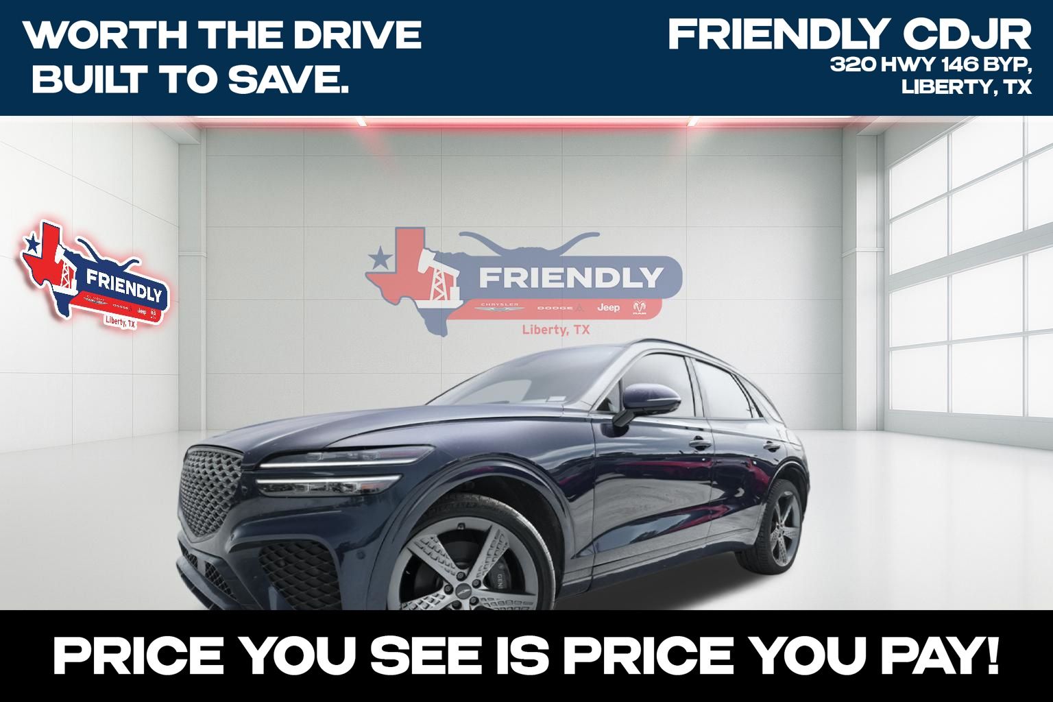 Adriatic Blue 2023 Genesis GV70 SUV / Crossover All-Wheel Drive 8-Speed Automatic