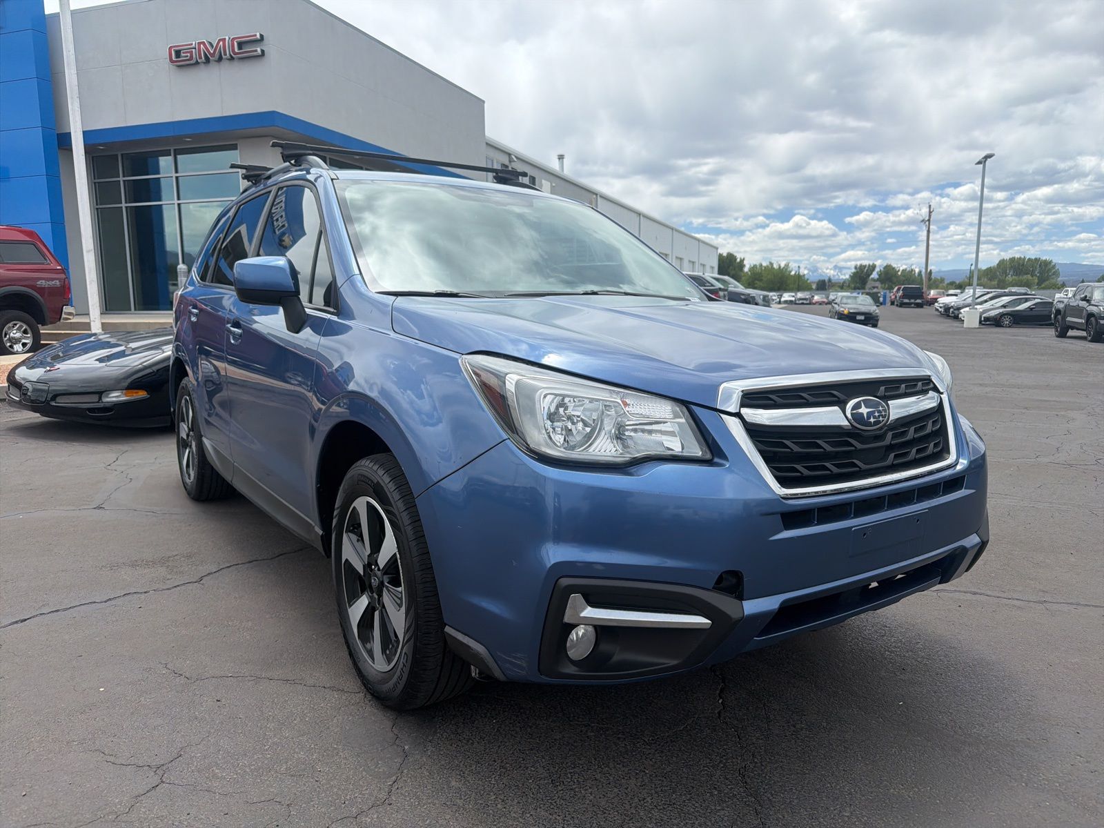 Quartz Blue Pearl 2018 Subaru Forester 2.5i Premium SUV / Crossover All-Wheel Drive 6-Speed Manual