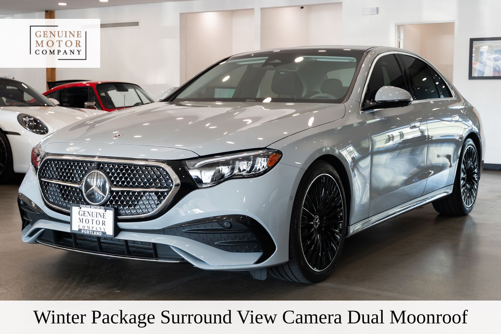 Gray (MANUFAKTUR Alpine Grey) 2025 Mercedes-Benz E-Class Sedan All-Wheel Drive 9-Speed Automatic