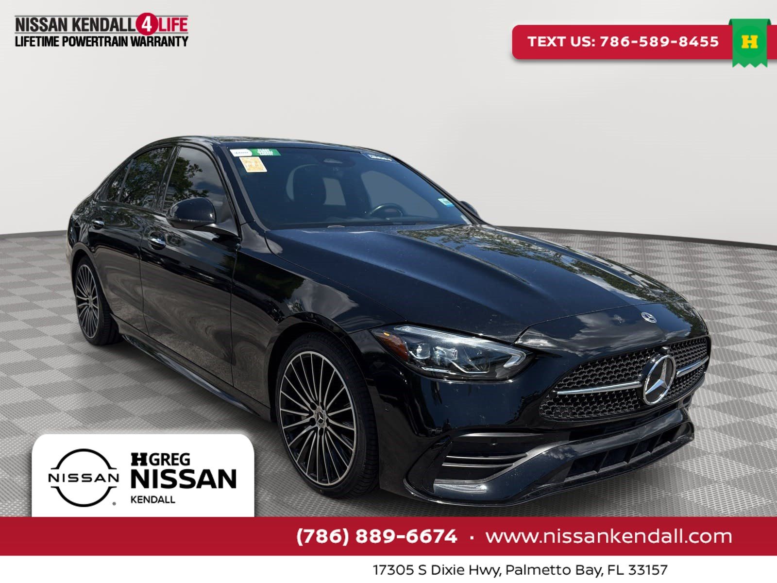 Black 2024 Mercedes-Benz C-Class Sedan Rear-Wheel Drive 9-Speed Automatic