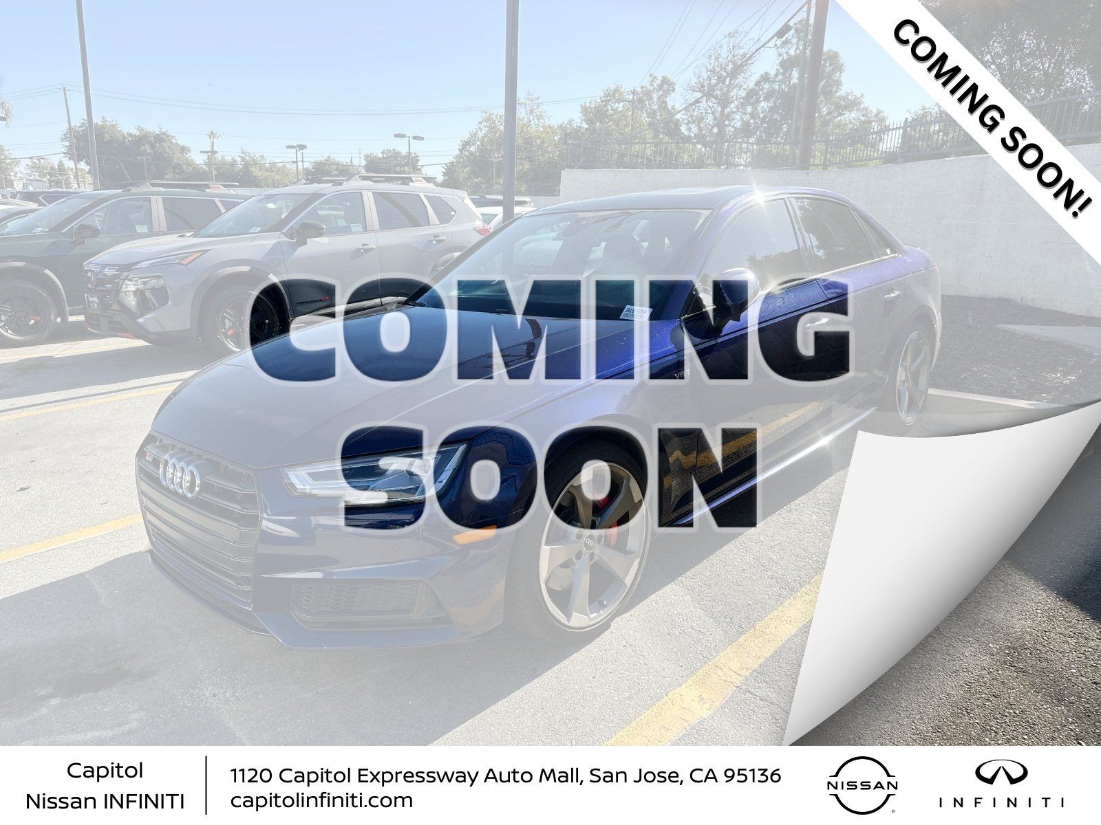 Navarra Blue Metallic 2018 Audi S4 Sedan All-Wheel Drive 8-Speed Automatic
