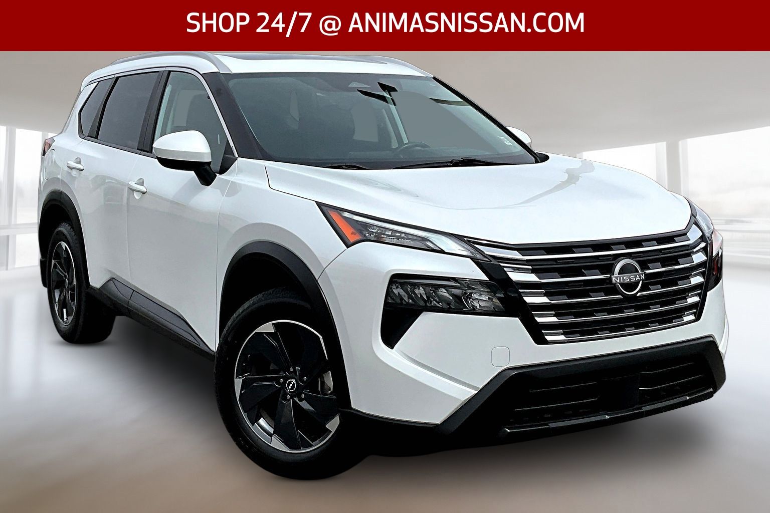 Everest White Pearl 2024 Nissan Rogue SV AWD SUV / Crossover All-Wheel Drive Continuously Variable Transmission