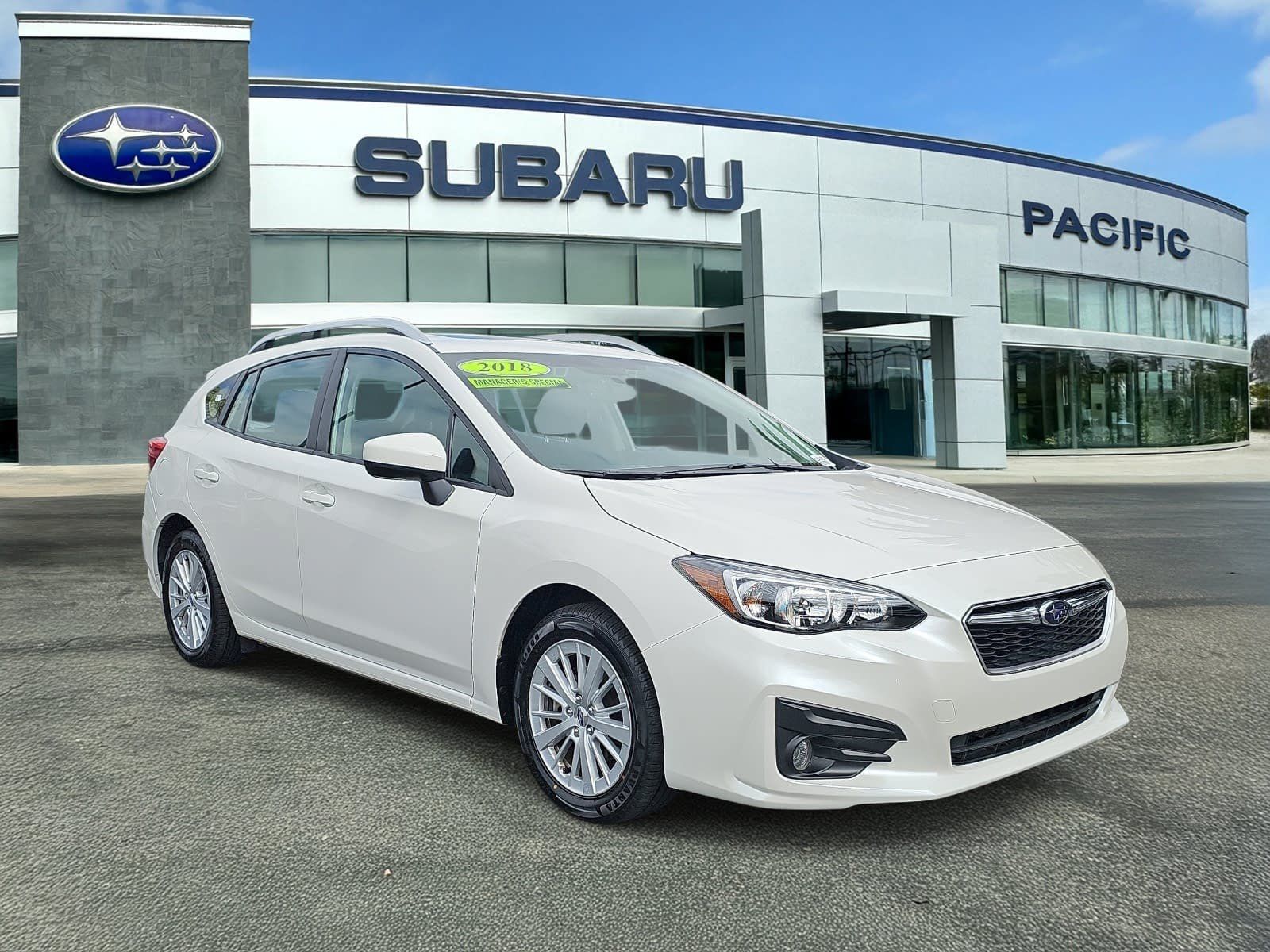 Crystal White Pearl 2018 Subaru Impreza Hatchback All-Wheel Drive Continuously Variable Transmission