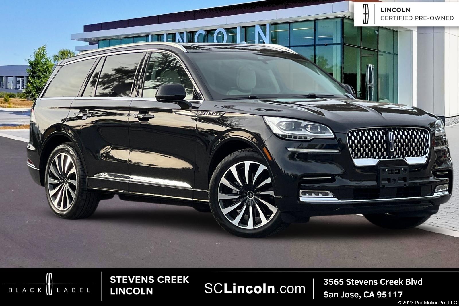 Black Metallic 2023 Lincoln Aviator Black Label Grand Touring AWD SUV / Crossover All-Wheel Drive Automatic