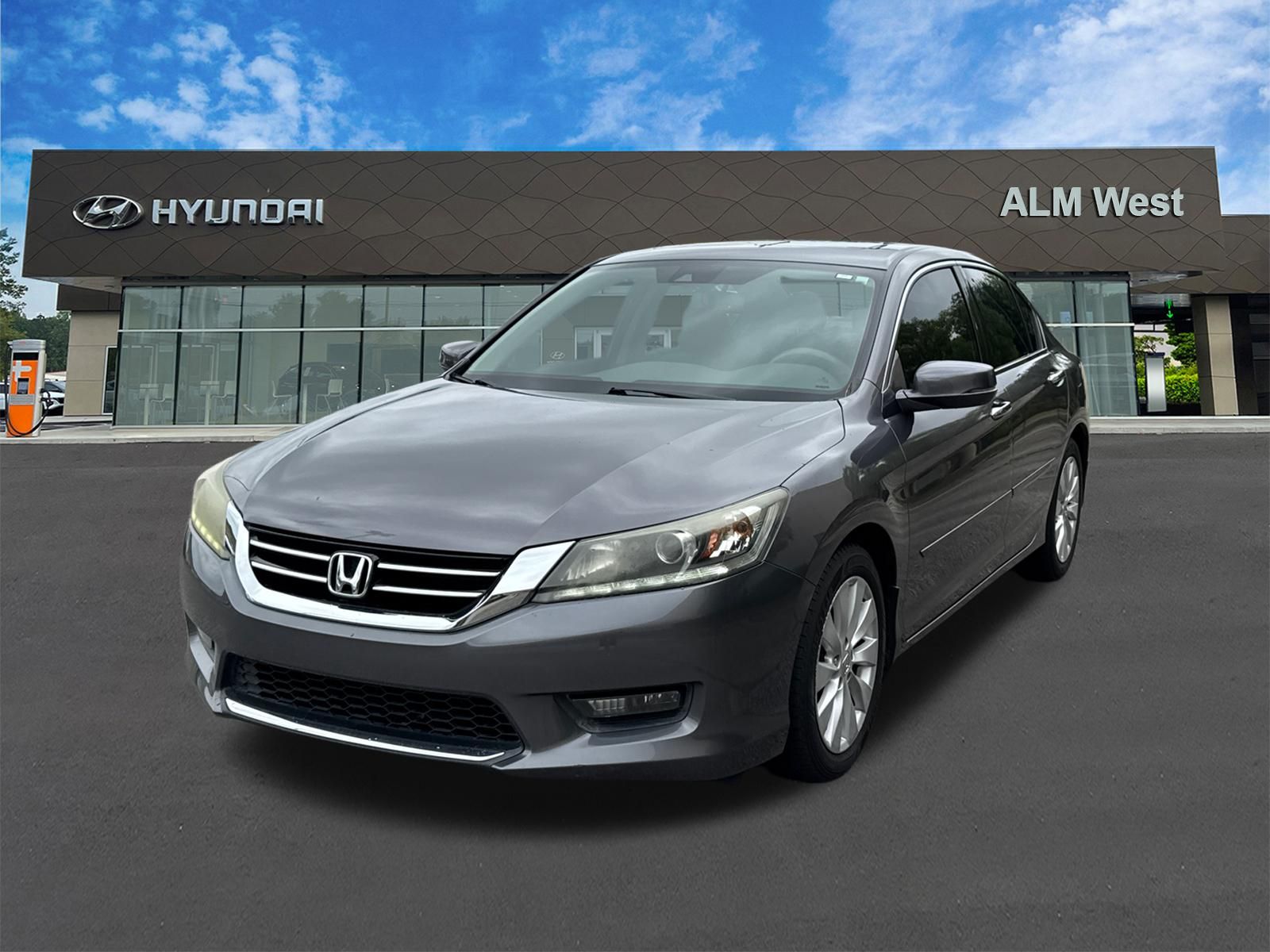 Gray (Modern Steel Metallic) 2015 Honda Accord EX-L V6 Sedan Front-Wheel Drive 6-Speed Automatic