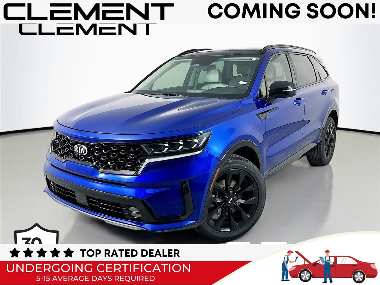 Sapphire Blue 2021 Kia Sorento SX AWD SUV / Crossover All-Wheel Drive 8-Speed Dual Clutch