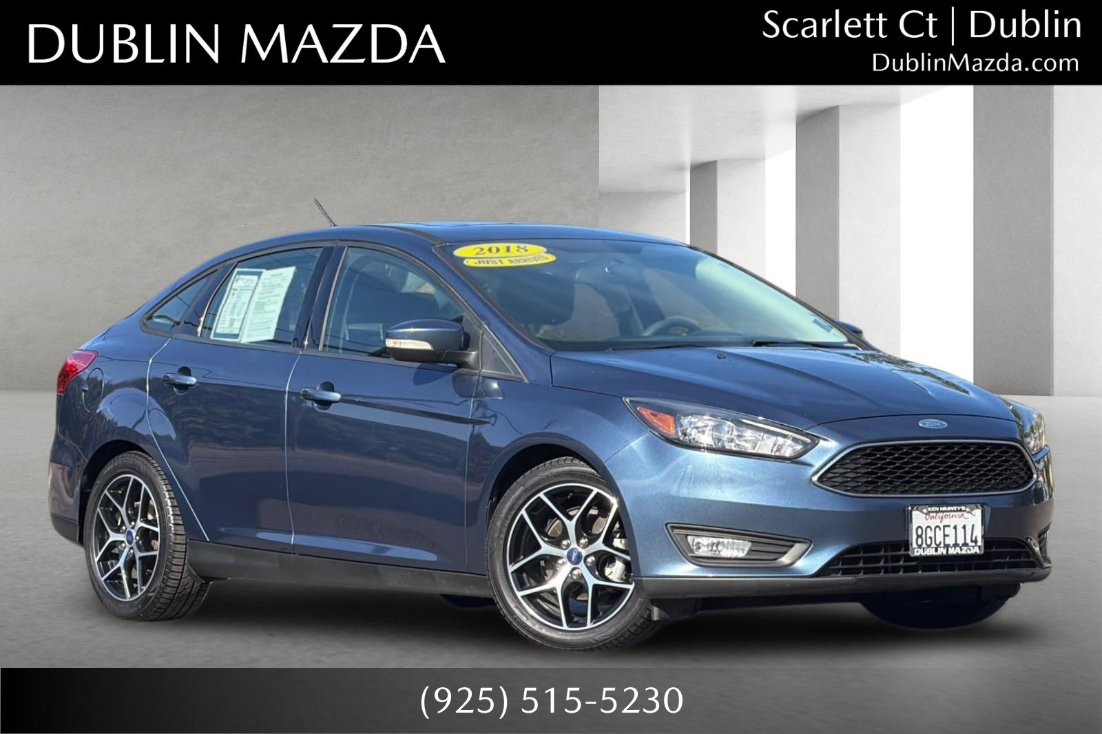 Blue Metallic 2018 Ford Focus Sedan Front-Wheel Drive 6-Speed Automatic