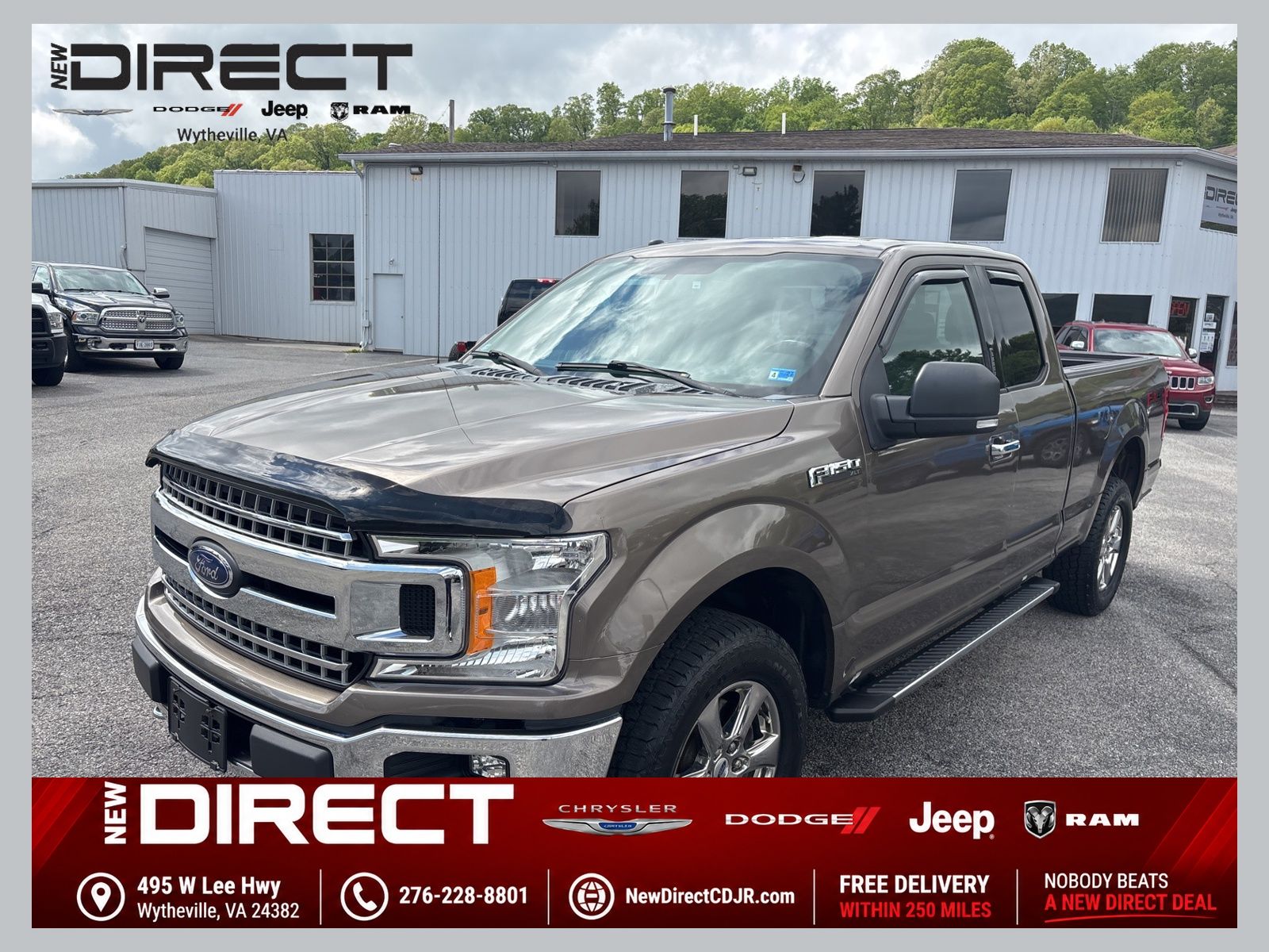 Stone Gray 2018 Ford F-150 Pickup Truck Four-Wheel Drive Automatic