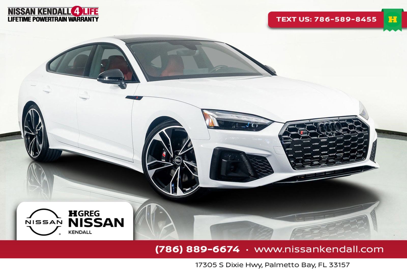 Ibis White 2023 Audi S5 Sportback Sedan All-Wheel Drive 8-Speed Automatic