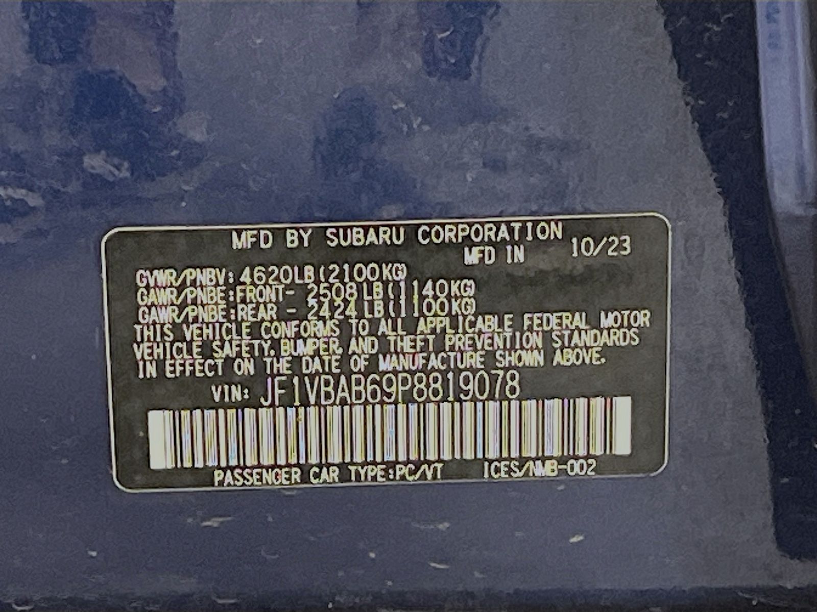 Used 2023 Blue Subaru Base image 29