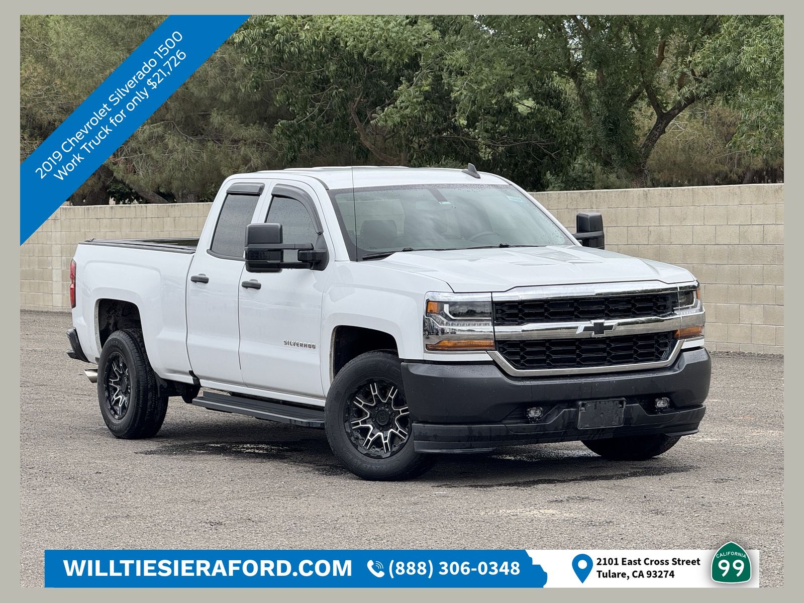 Summit White 2019 Chevrolet Silverado 1500 Pickup Truck 4X2 6-Speed Automatic Overdrive