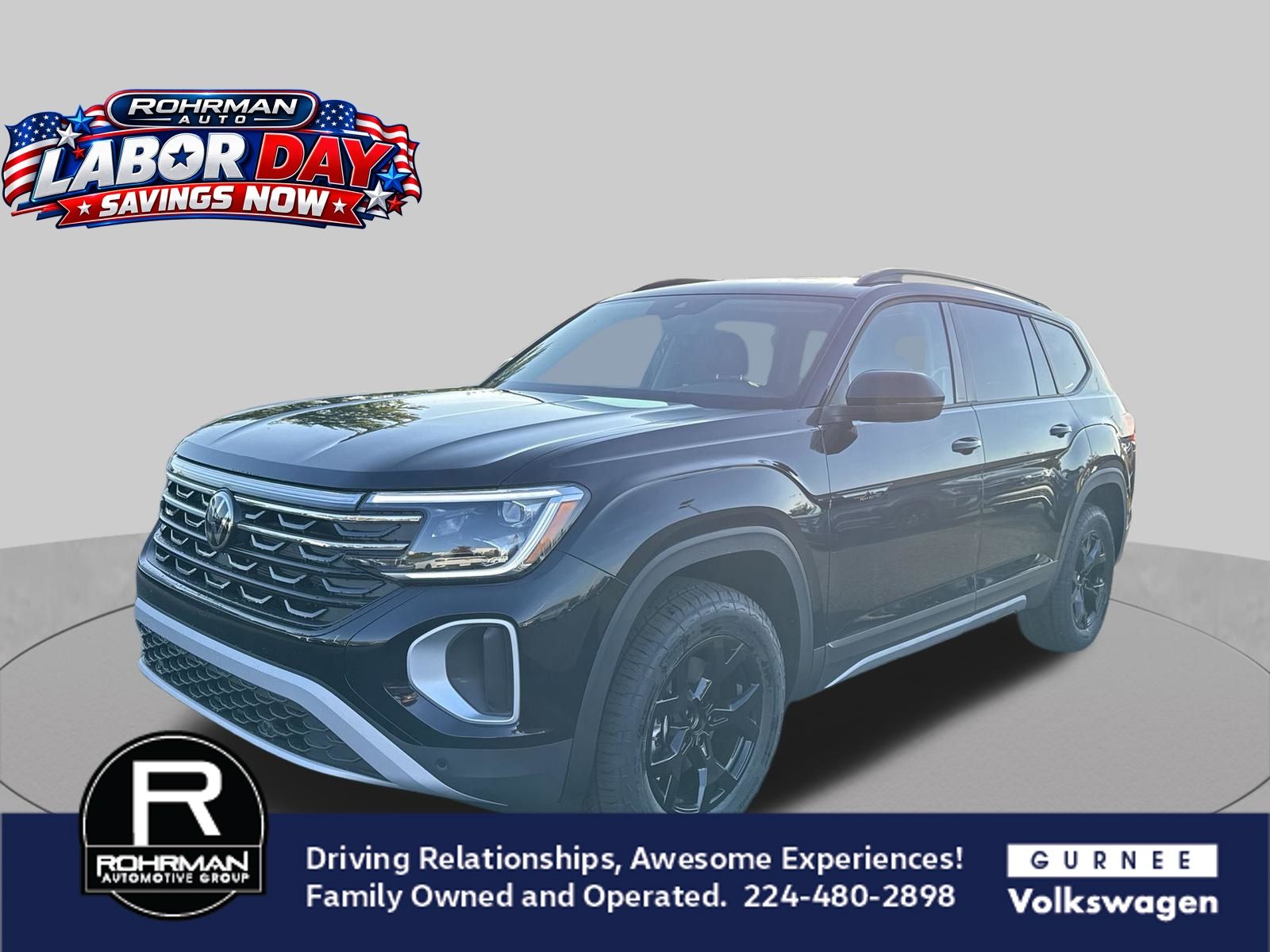 Deep Black Pearl 2026 Volkswagen Atlas SUV / Crossover All-Wheel Drive 8-Speed Automatic
