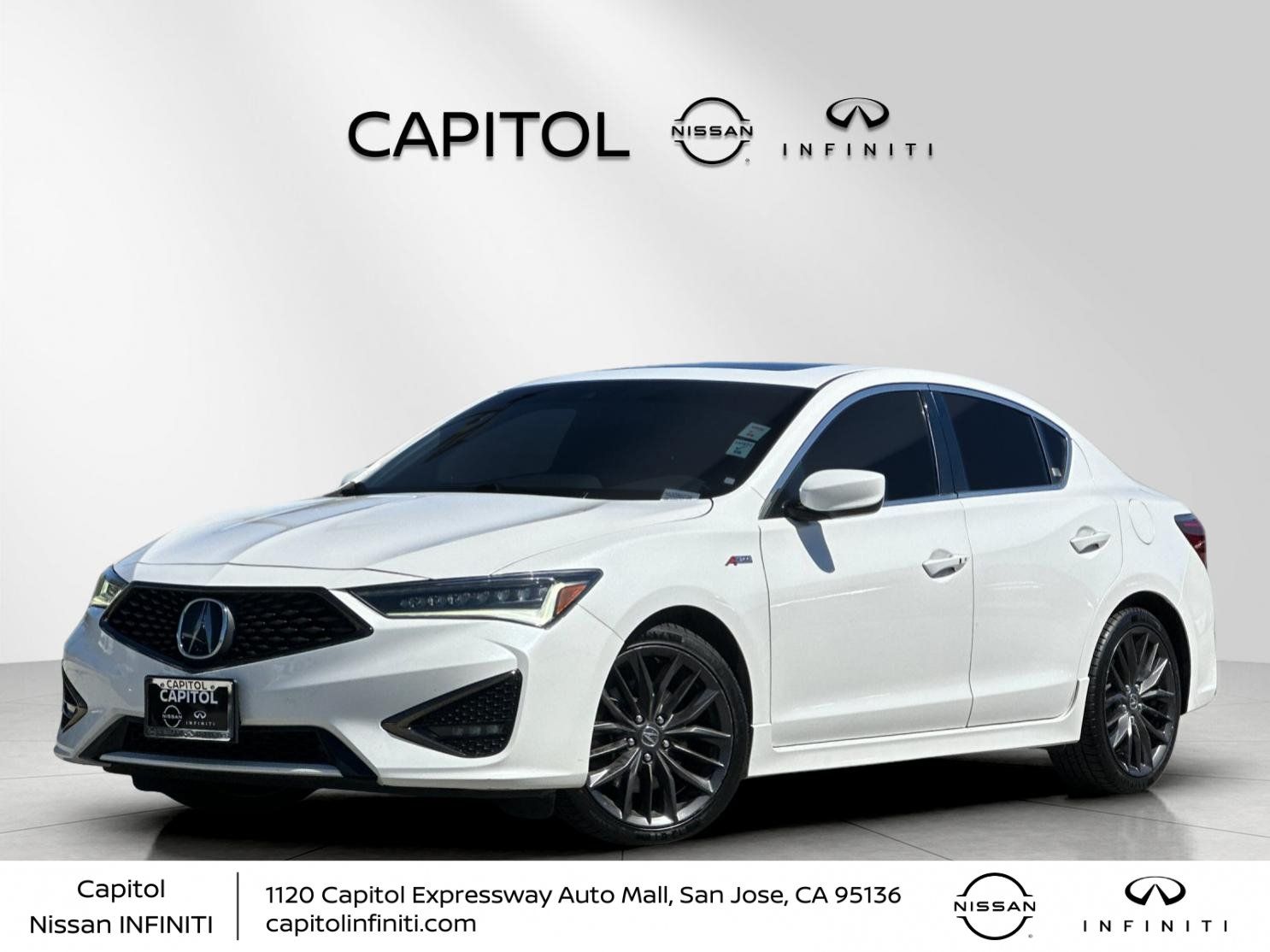 Platinum White Pearl 2021 Acura ILX Sedan Front-Wheel Drive 8-Speed Dual Clutch