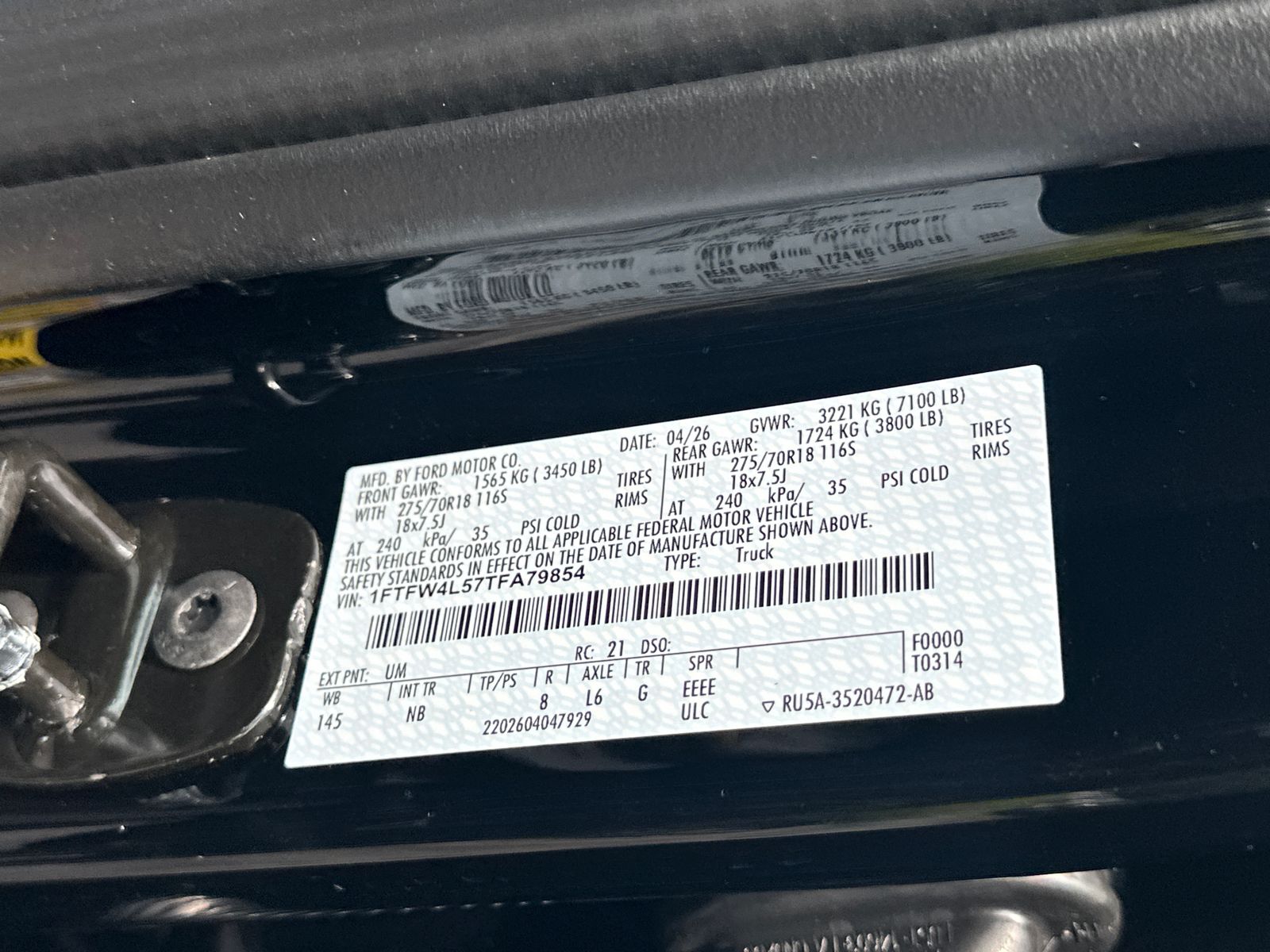New 2026 Agate Black Metallic Ford Tremor® image 33