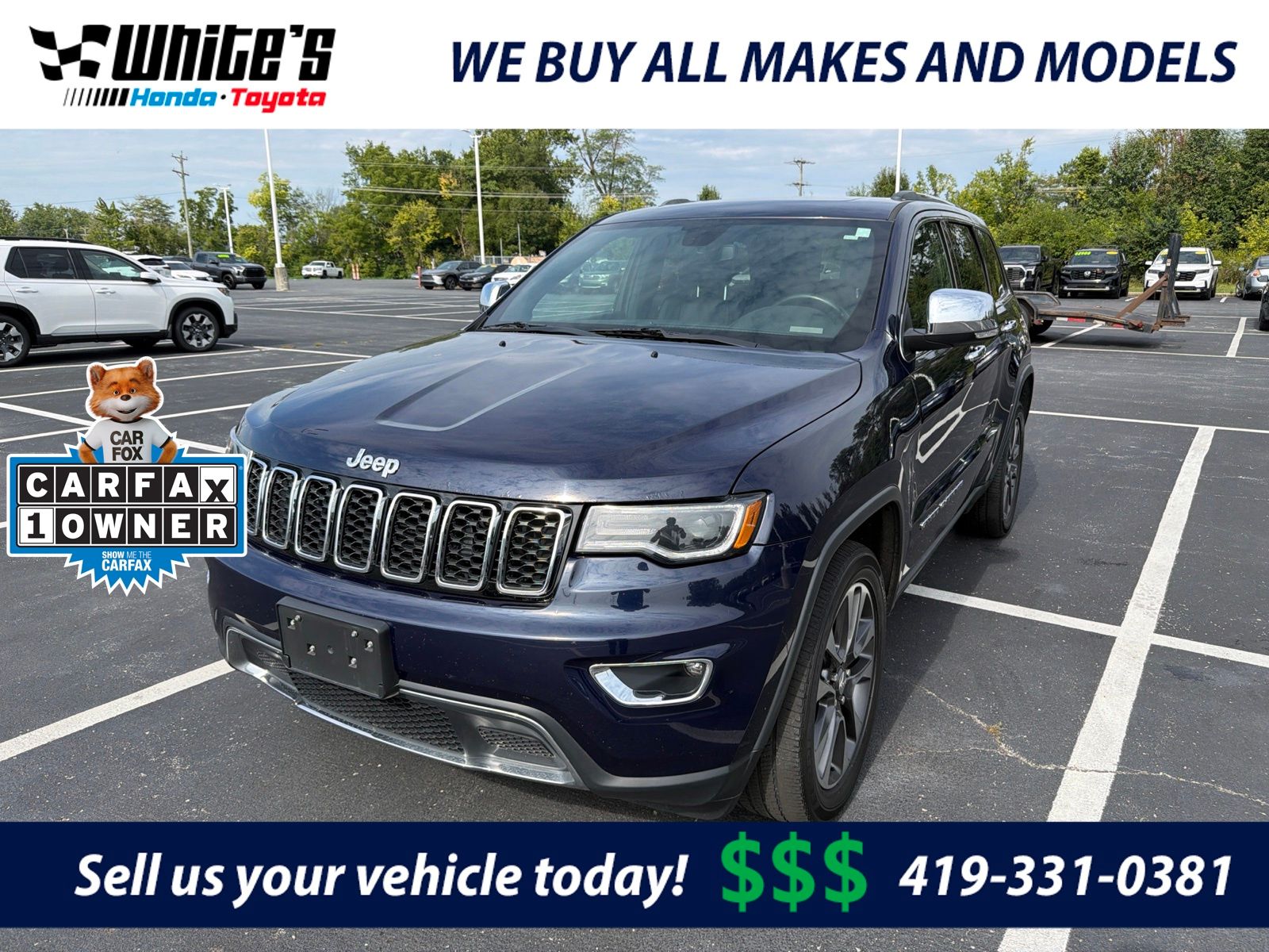 Blue 2018 Jeep Grand Cherokee SUV / Crossover Four-Wheel Drive 8-Speed Automatic