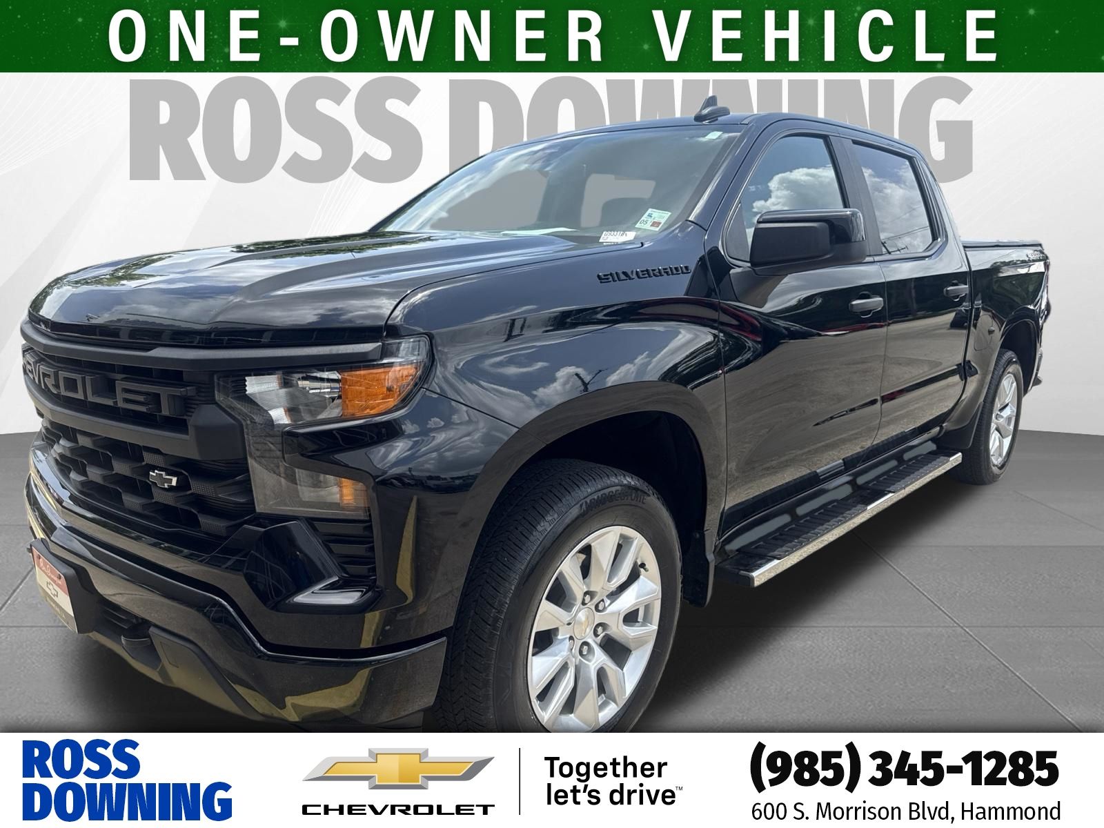 Black 2024 Chevrolet Silverado 1500 Pickup Truck Four-Wheel Drive 8-Speed Automatic