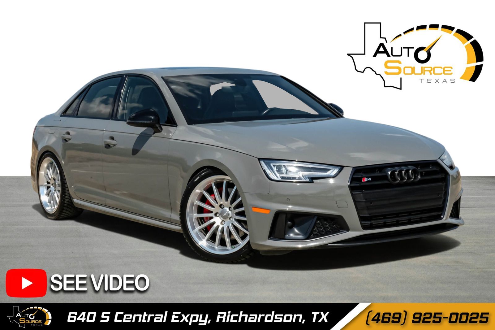 Daytona Gray Pearl 2019 Audi S4 Sedan All-Wheel Drive 8-Speed Automatic